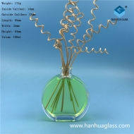 100ml flat round transparent glass aromatherapy bottle