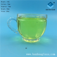 Export 120ml glass coffee cup with handle