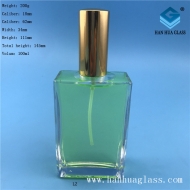 100ml crystal white rectangular glass perfume spray bottle