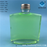 250ml square flat glass wine bottle