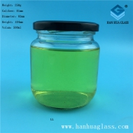 500ml wide mouth jam glass bottle