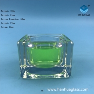 25ml square glass candle jar