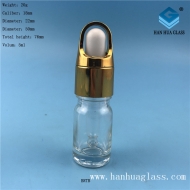 5ml flower basket lid transparent glass dropper essential oil dispensing bottle