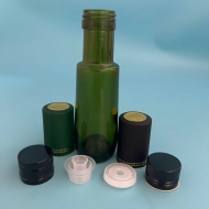 100ml round dark green olive oil glass bottle