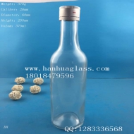 375ml transparent Baijiu glass bottle