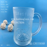 200ml glass water cup with handle