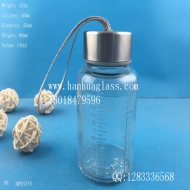 150ml portable glass water cup with scale