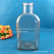 500ml rectangular small mouth transparent glass reagent bottle