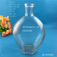280ml glass flat wine bottle