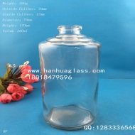 550ml cylindrical transparent glass wine bottle