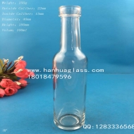 100ml transparent glass red wine bottle