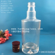 500ml circular crystal white glass wine bottle