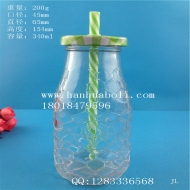 Wholesale 340ml juice beverage milk glass bottles