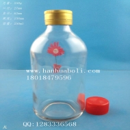 250ml round glass juice bottle