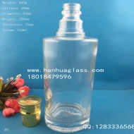 Wholesale 750ml round crystal white glass wine bottles