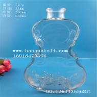 Hot selling 600ml craft glass wine bottle