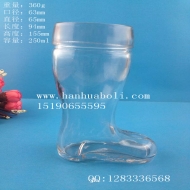Hot selling 250ml glass shoe glass bottle