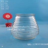Hot selling 350ml threaded glass candle jar