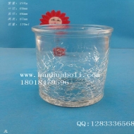 170ml export cracked glass candle holder