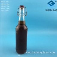 Hot selling 500ml round buckle glass juice bottle