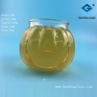 Wholesale 400ml export smiling face glass candle cups