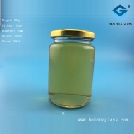 Wholesale price of 250ml round jam glass bottles