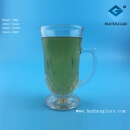 150ml glass juice cup with handle