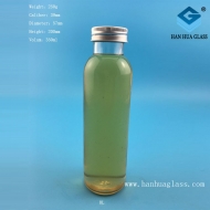Hot selling 350ml cylindrical glass juice beverage bottle