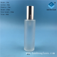100ml plated cap frosted glass lotion cosmetic bottle