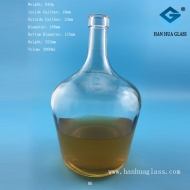 Manufacturer's direct sales of 2000ml large capacity glass wine bottles