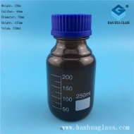 Wholesale of 250ml brown glass reagent packaging glass bottles