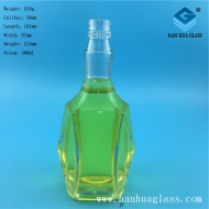 Wholesale price of best-selling 500ml transparent glass wine bottles