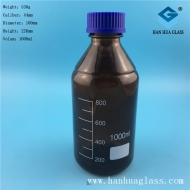 Hot selling 1000ml brown glass reagent bottle